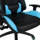 Игровое кресло  "GT Master GM-110", две подушки, экокожа, черное/голубое, 531928. Фото товара с разных ракурсов.