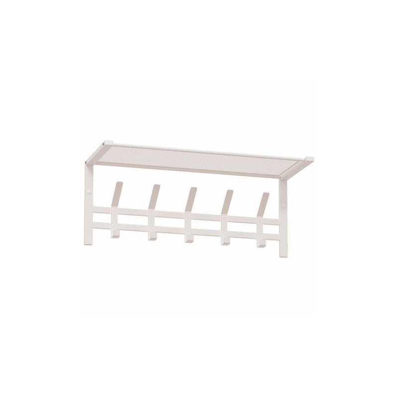 Вешалка настенная с полкой "Торонто-21", 270х670х270 мм, 5 крючков, металл, белая, ВСПТ21 Б главное фото