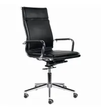 Кресло руководителя PREMIUM Kayman EX-532, экокожа, хром, черное