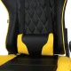 Игровое кресло  "GT Master GM-110", две подушки, экокожа, черное/желтое, 531927. Фото товара с разных ракурсов.