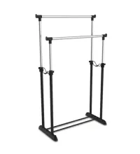 Вешалка для плечиков SHT-WR4150, 1615х860х440 мм, пластик/металл, черная/хром
