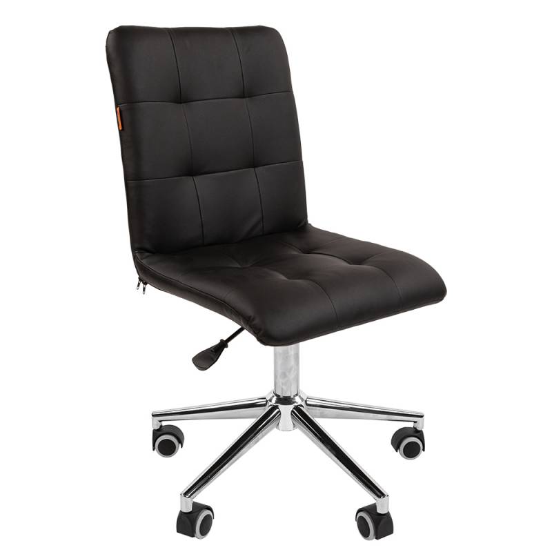 Кресло CHAIRMAN 030 (черная экокожа/хром) главное фото